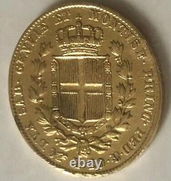 Sardinia 20 Lira 1831(P) Carlo Alberto 20 Lira Gold. 900 EF+
