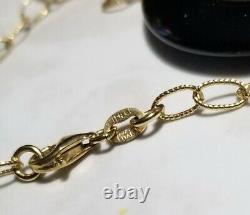 Set 2 QVC 14K Yellow Gold Italiana Repvbblica Lira Coin White Agate Onyx pendant