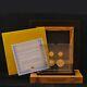Set 4 Coins Livres 1-2-500-50 IN Gold 18 KT 750 Box and Papers Listing