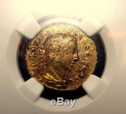 Severus Alexander as CAESAR. GOLD AUREUS. NGC VF. Roman Imperial coin. PLT. RARE