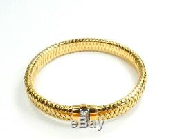 Signed, Roberto Coin, 18k Gold Primavera Stretch Diamond Bracelet