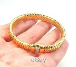 Signed, Roberto Coin, 18k Gold Primavera Stretch Diamond Bracelet