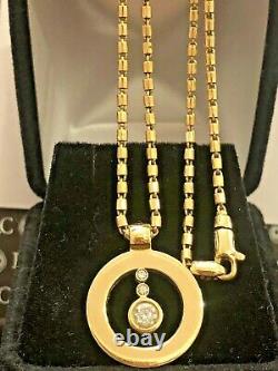 Signed Roberto Coin Cento Diamond 18k Gold O Pendant Chain Box ITALY APPRAISAL