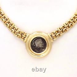 Silver Denari Emperor Constantius Constantine Authentic Coin 14k Gold Necklace