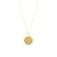Simple Disk Solid 14k Real Gold Pendant Circle Coin Necklace Monogram Unisex
