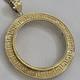 Solid 14k gold 20 pesos Coin Frame pendant Mexican bezel