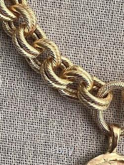 Susan Shaw Necklace Italian Intaglio Coin 24K TPG (S/3531)