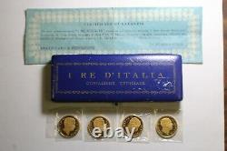 The Kings of Italy Gold Medal Set of 4 1.286 OZ Milan Official Minting