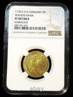 Transylvania Maria Theresia gold 2 Ducat 1770 H-G XF Details NGC
