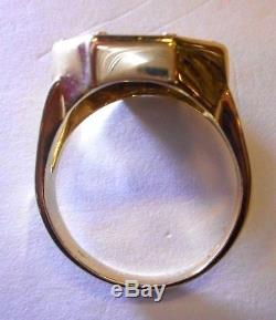Unisex Diocleziano 18k Yellow Gold Octagonal Bezel Set Ancient Roman Coin Ring