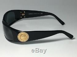 VERSACE 4044-B 870/8G 120 3N Swarovski Crystal Sunglasses Gold Medusa Coin Black