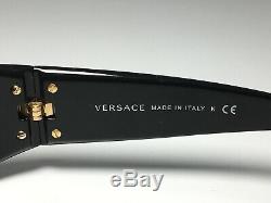 VERSACE 4044-B 870/8G 120 3N Swarovski Crystal Sunglasses Gold Medusa Coin Black