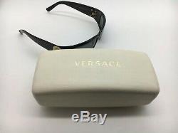 VERSACE 4044-B 870/8G 120 3N Swarovski Crystal Sunglasses Gold Medusa Coin Black