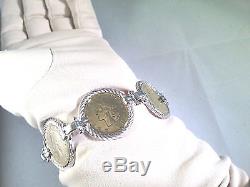 Vicenza Silver Sterling Authentic Lire Coin Bracelet (m521-5-21)