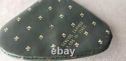VINTAGE FIOCCHI ITALY Olive Green & Gold FIRENZE Leather Coin Change Purse ITALY