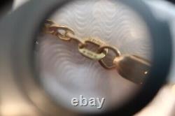 VTG Estate 14k Yellow Gold 18 Figaro Necklace 4.2g Marked 1226 VI Roberto Coin