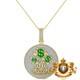 VVS1/D 3.70 Ctw. Moissanite Lucky Money Tree Golden Dollar Coins Charm Pendant