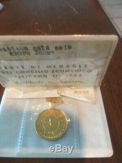 Vatican 1962 Gold Coin Serie Di Medaglie Del Conciilo Ecumenico Vaticano 1962