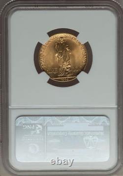 Vatican City 1929 100 Lire Gold Coin, Gem Uncirculated, Ngc Certified Ms-66