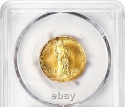 Vatican City 1929 100 Lire Gold Coin, Gem Uncirculated, Pcgs Certified Ms-64