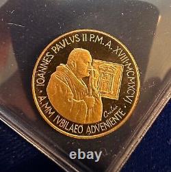 Vatican City Pope John Paul II 1996 50,000 Lire Gold Coin, Proof/uncirculated
