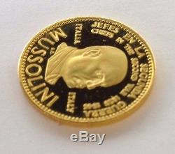 Venezuela 1958 Gold Coin 20 Bolivares Benito Mussolini Italy Second World War