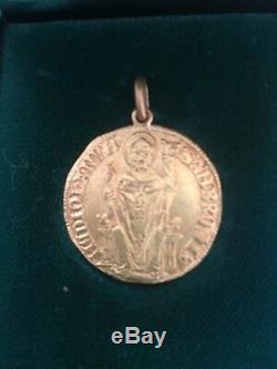 Venice Grosso Giovanni Soranzo ITALY, VENICE 1414-23 DUCAT GOLD COIN JESUS