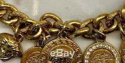 Versace Medusa Coin Necklace in Gold