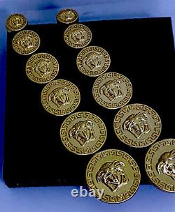 Versace©? Medusa & Greca Long dangle Coin earrings