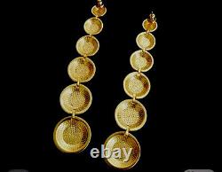 Versace©? Medusa & Greca Long dangle Coin earrings