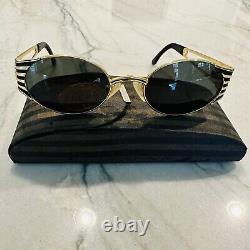 Vintage 1990s Roman Coin Gold Sunglasses