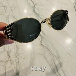 Vintage 1990s Roman Coin Gold Sunglasses