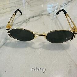 Vintage 1990s Roman Coin Gold Sunglasses