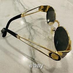 Vintage 1990s Roman Coin Gold Sunglasses