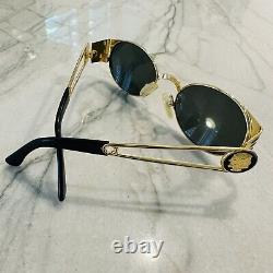 Vintage 1990s Roman Coin Gold Sunglasses