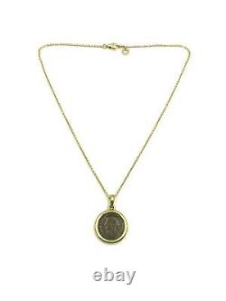 Vintage Bvlgari 18K Yellow Gold Ancient Coin Monete Necklace