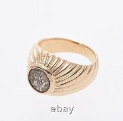 Vintage Bvlgari 18K Yellow Gold Ancient Coin Monete Ring