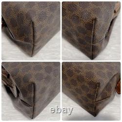 Vintage CELINE Macadam Print Coin Purse Gold Hardware Italy