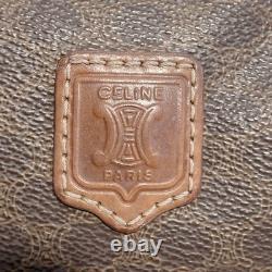 Vintage CELINE Macadam Print Coin Purse Gold Hardware Italy