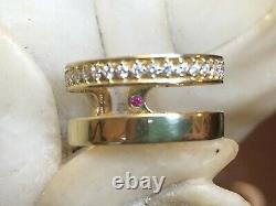Vintage Estate 18k Gold Diamond Band Ring Designer Signed Roberto Coin Appraisal
