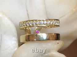 Vintage Estate 18k Gold Diamond Band Ring Designer Signed Roberto Coin Appraisal