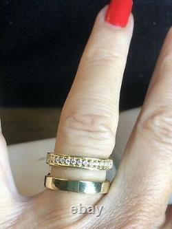 Vintage Estate 18k Gold Diamond Band Ring Designer Signed Roberto Coin Appraisal