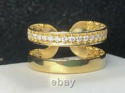 Vintage Estate 18k Gold Diamond Band Ring Designer Signed Roberto Coin Appraisal