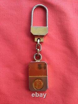 Vintage Key Chain with solid gold coin 8 Karat from Italy length 3.8 inches