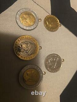 Vintage Milor GOLD & Silver 1000 Lire 1997 Coin Italian Pendant Made in Italy