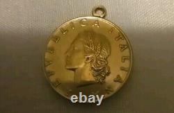 Vintage Milor GOLD & Silver 1000 Lire 1997 Coin Italian Pendant Made in Italy