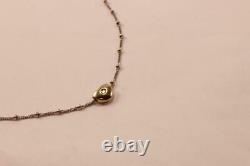 Vintage Roberto Coin 14k White/yellow Gold Diamond Slide Heart Necklace Pendant