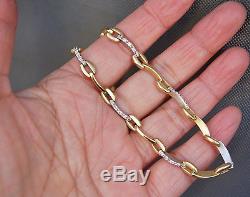 Vintage Roberto Coin 18K Yellow Gold Diamond Link Necklace 16 35.4g