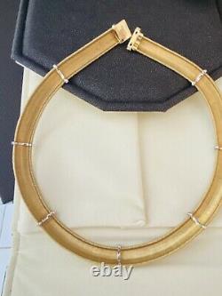Vintage Roberto Coin 18k Yellow Gold and Diamond Omega Necklace