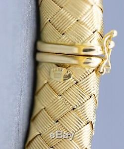 Vintage Roberto Coin Woven Silk Sapphire Bracelet in 18k Yellow Gold
